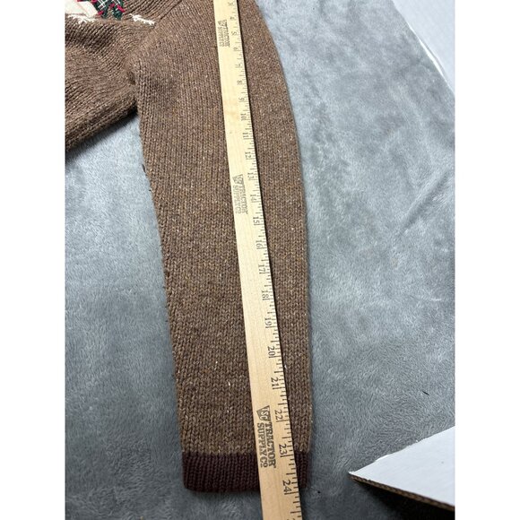 Vintage Holiday Cardigan Sweater With Festive Embroidery Ugly Sweater Christmas - Picture 7 of 10